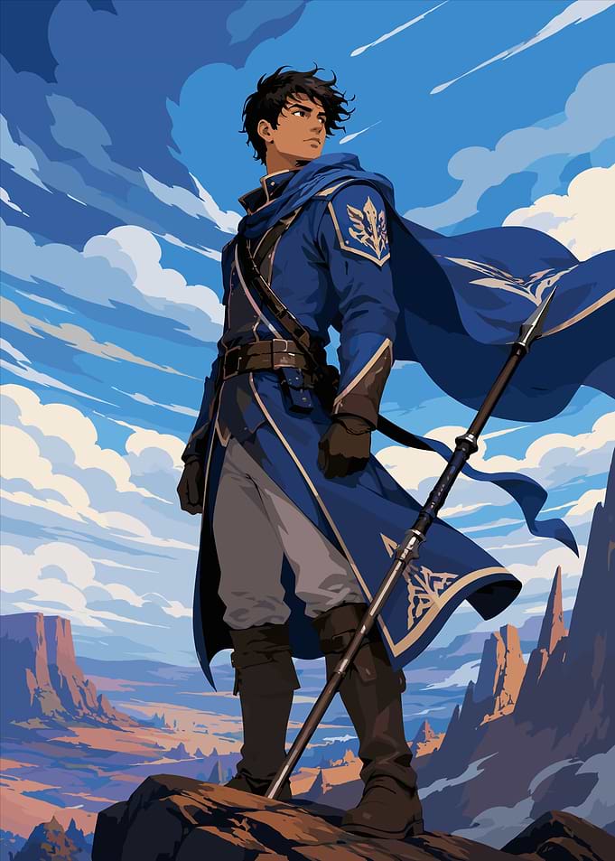 Kaladin Stormblessed Standing on Cliff