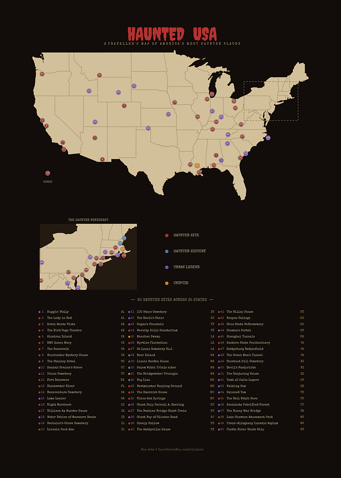 Haunted USA — Map of America's Most Haunted Places
