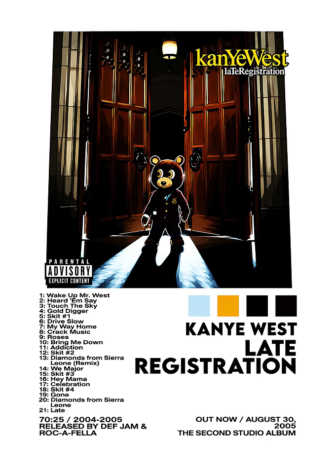 Kanye West Late Registration Album Poster