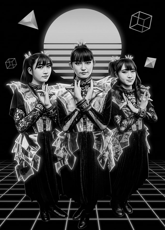 Babymetal Synthwave Style Portrait