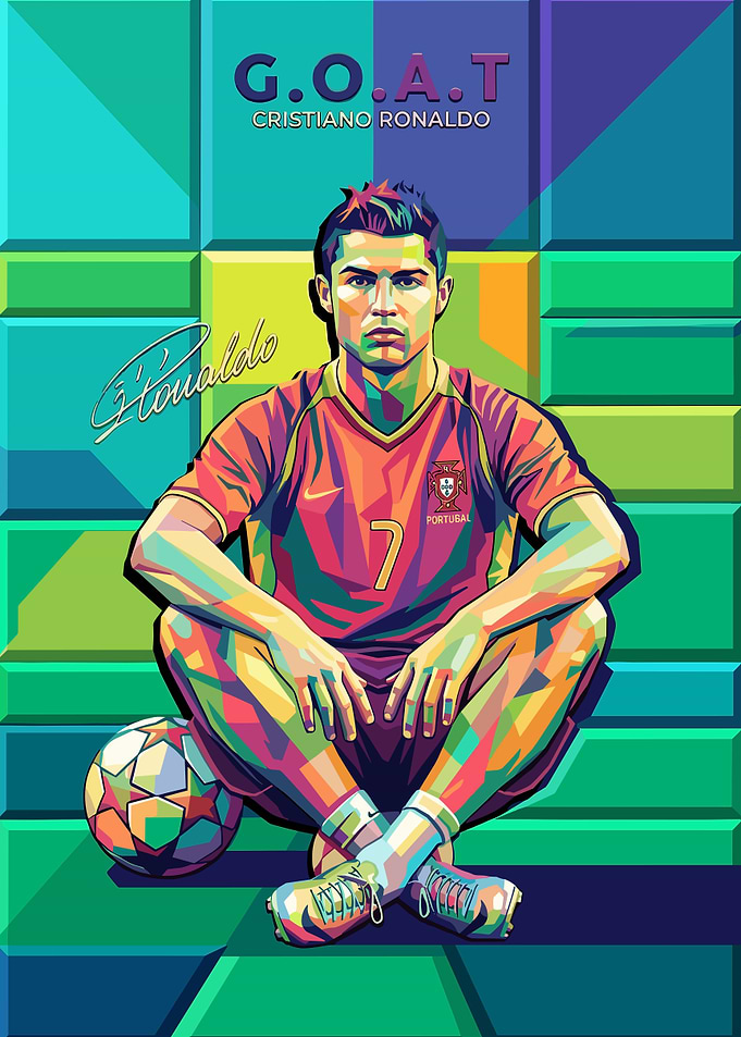Cristiano Ronaldo Pop Art Poster