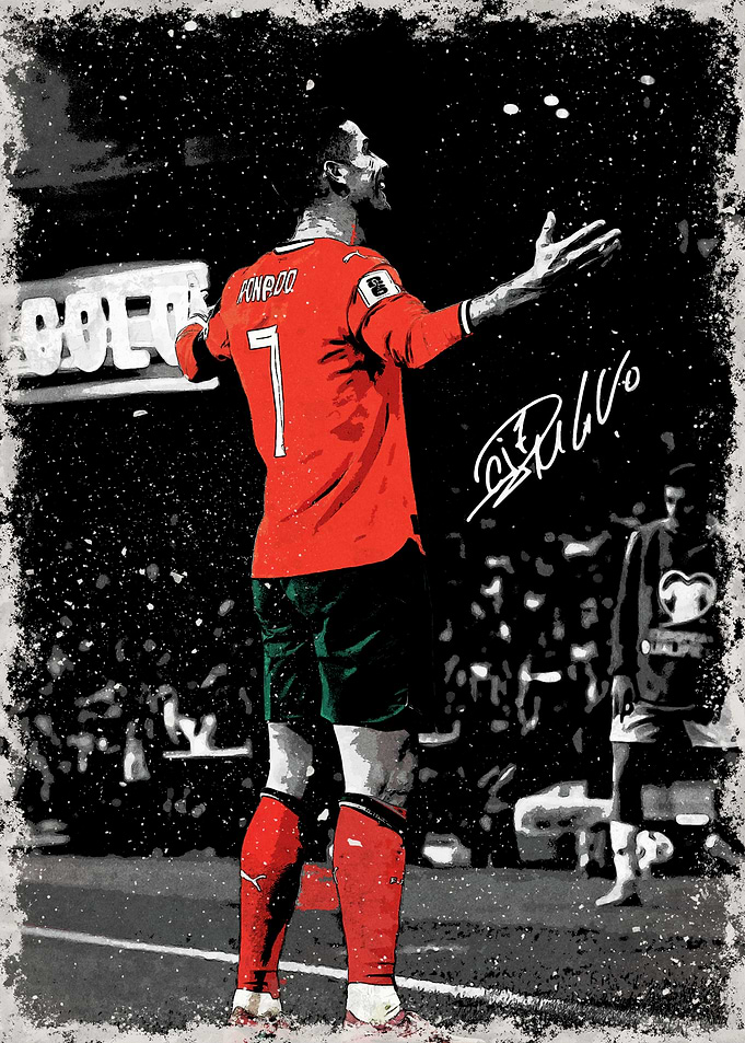 Cristiano Ronaldo Portugal Soccer Poster
