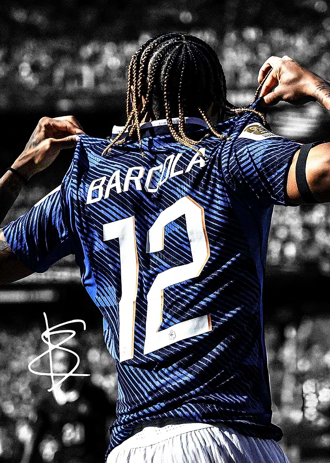 Bradley Barcola France Soccer Jersey