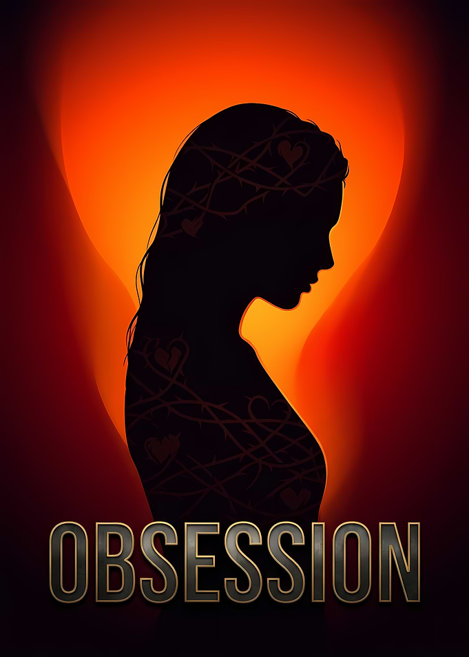 Obsession Silhouette with Thorns and Hearts