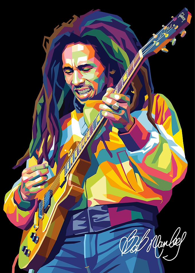 Bob Marley Pop Art Portrait