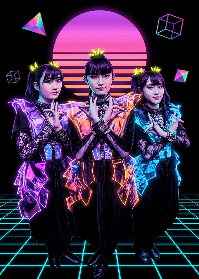 BABYMETAL Synthwave Style Portrait