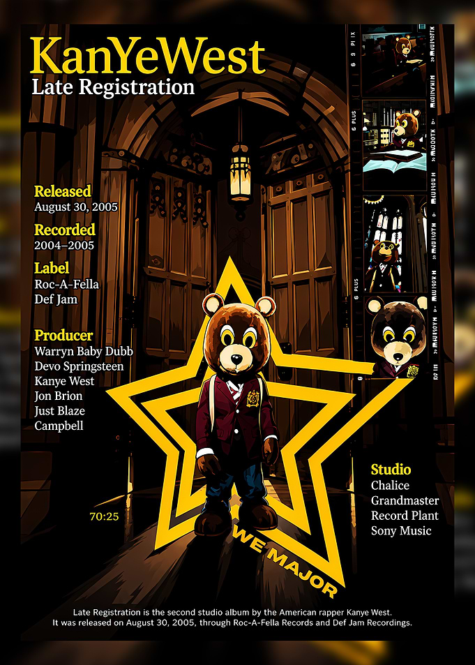 Kanye West Late Registration Album Poster