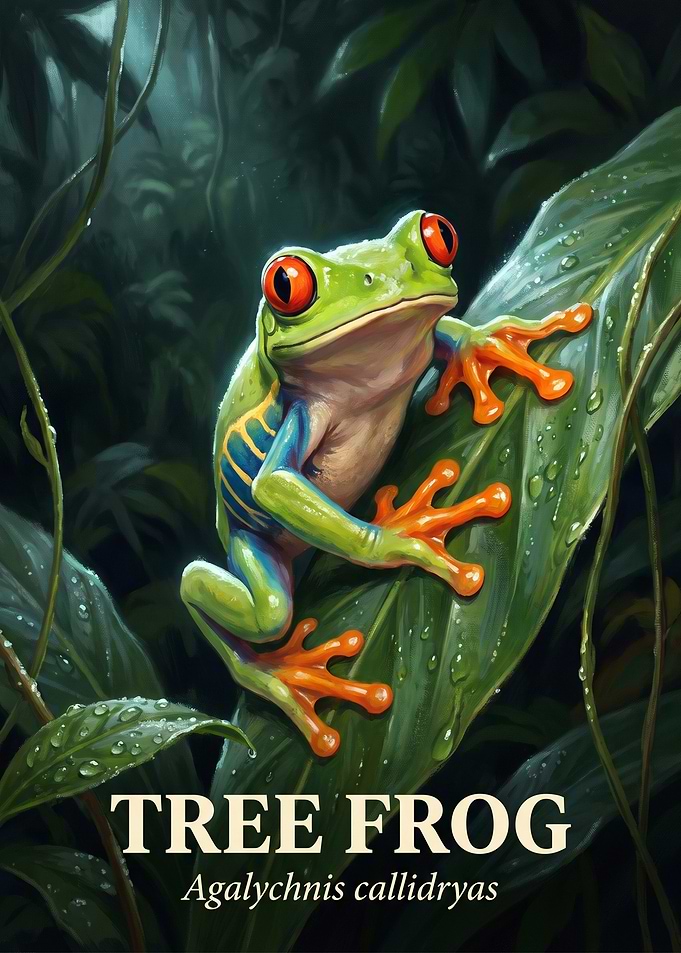 Red-Eyed Tree Frog Nature Poster