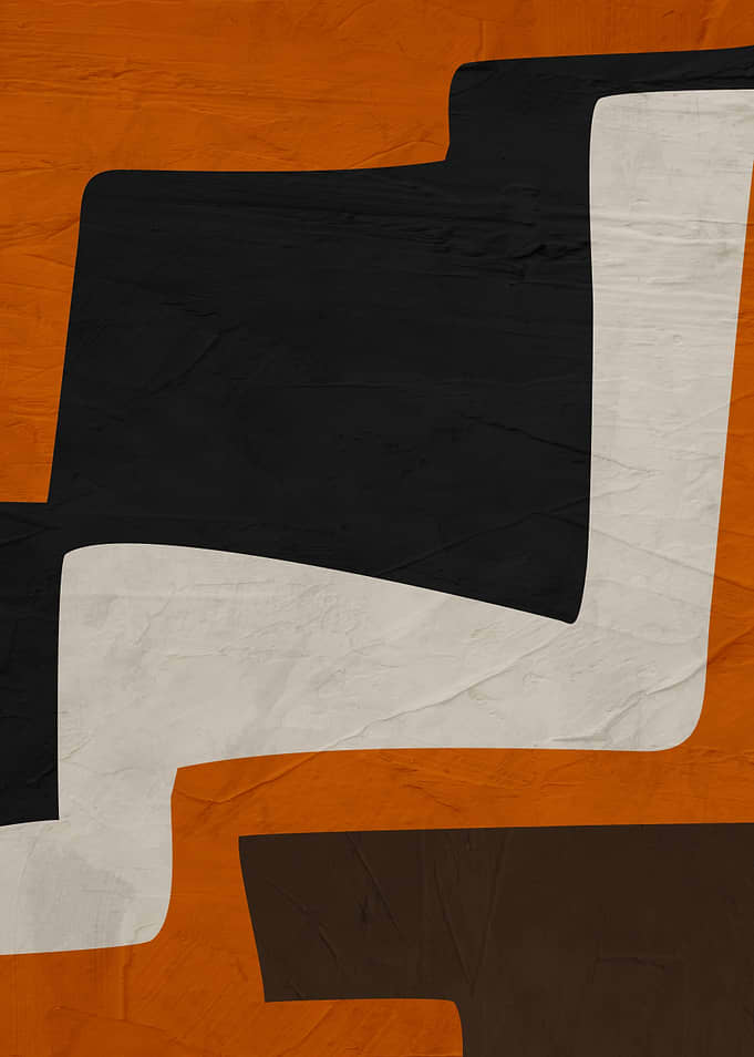 Abstract Geometric Shapes in Earth Tones