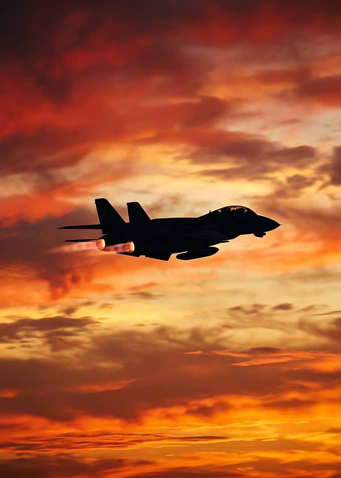 F-14 Tomcat Silhouette at Sunset