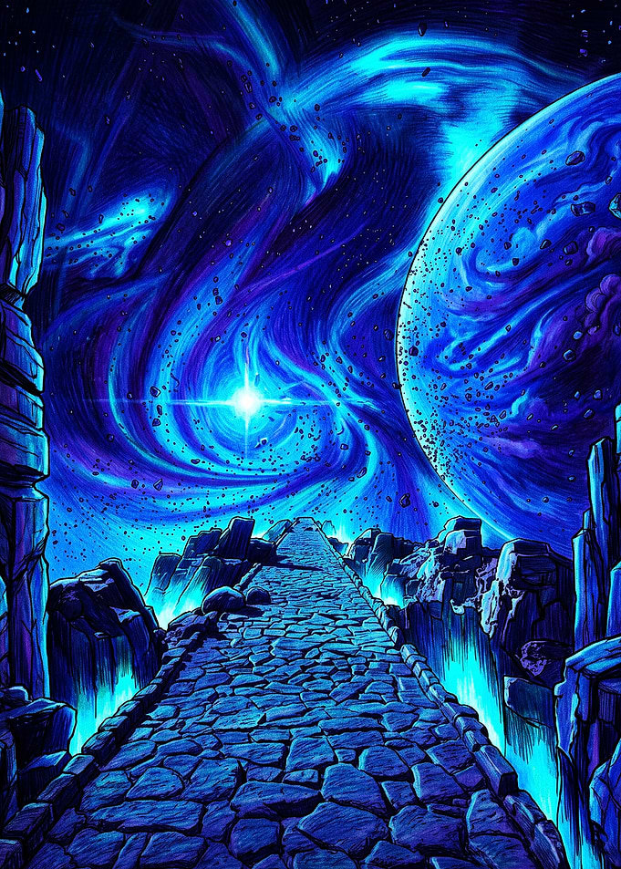 Cosmic Stone Path to Galaxy