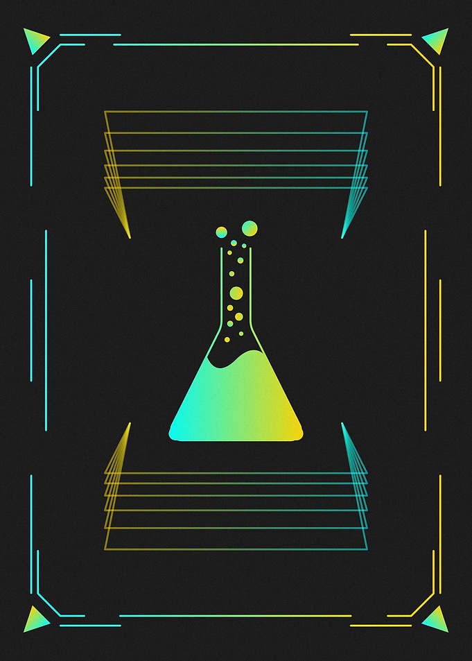 Sci-Fi Science Alchemy Flask