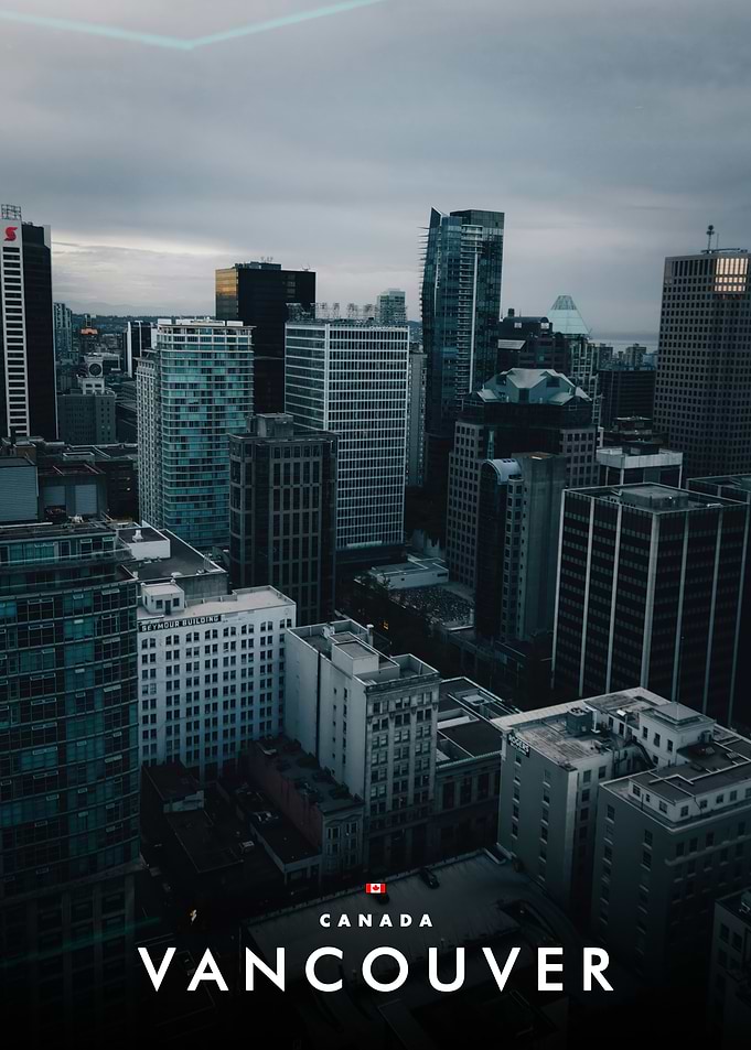 Vancouver Cityscape Skyline Poster