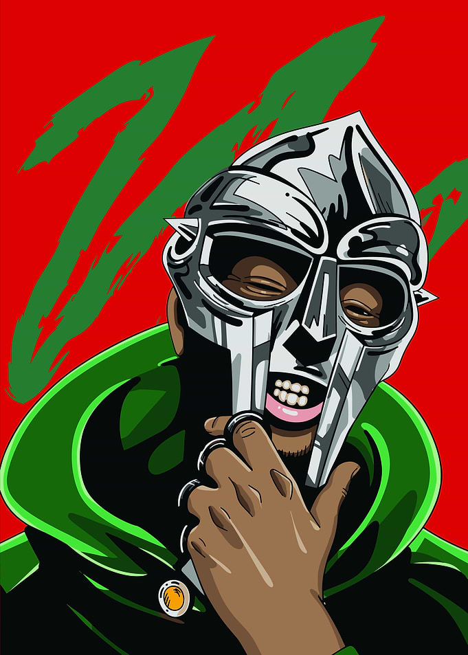 MF DOOM Metal Mask Illustration