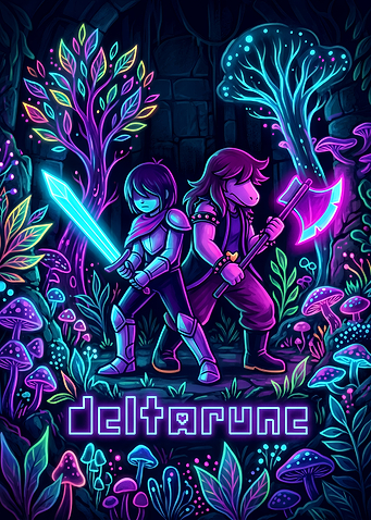 Deltarune Neon Forest Adventure