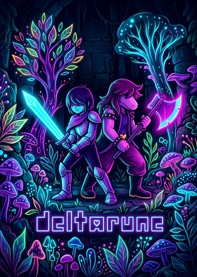 Deltarune Neon Forest Adventure