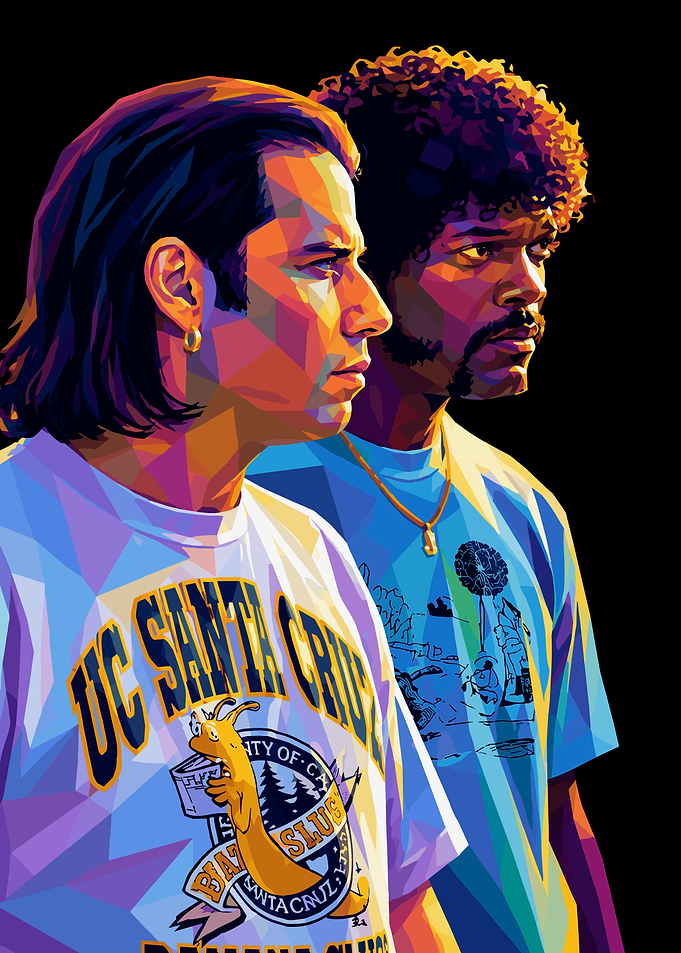 Pulp Fiction Low Poly Art