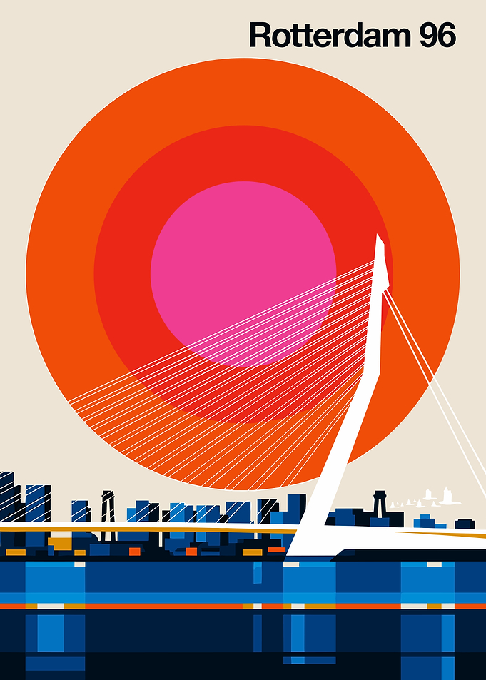 Rotterdam 96 Minimalist Cityscape Poster