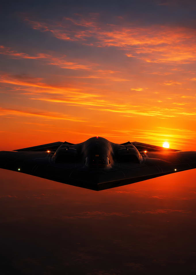 B-2 Spirit Stealth Bomber at Sunset