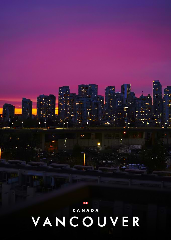 Vancouver Skyline at Sunset