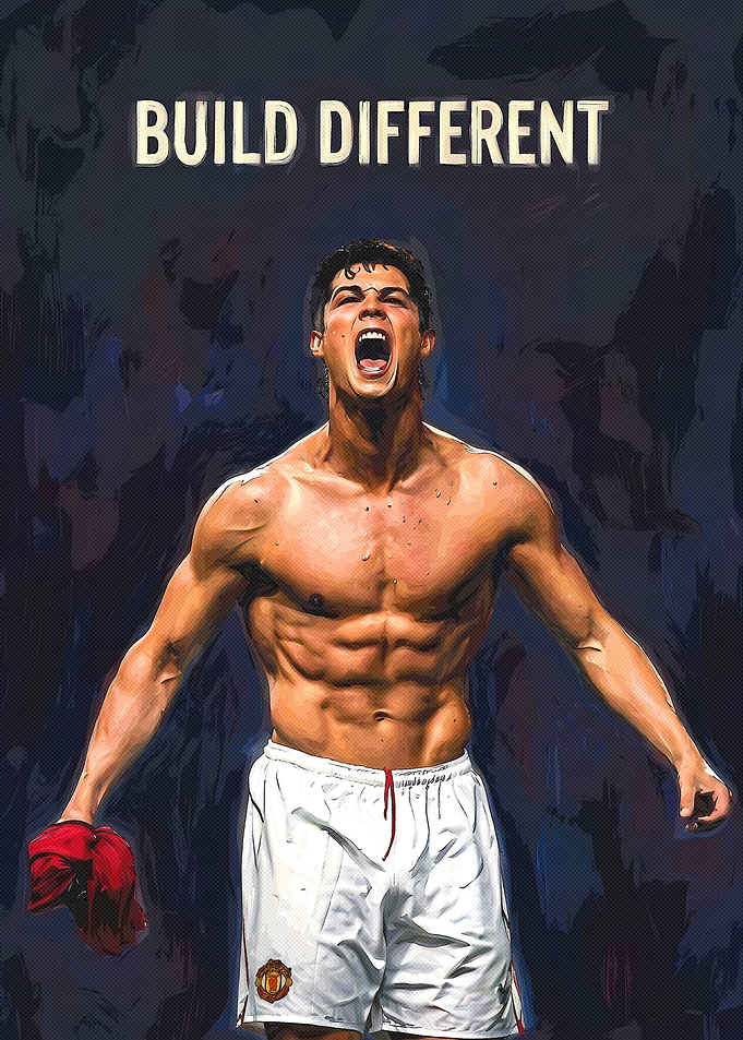 Cristiano Ronaldo Build Different Poster