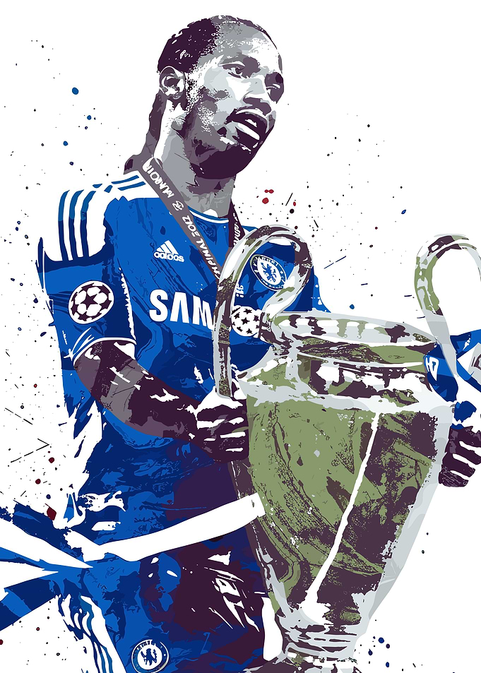 Didier Drogba Champions League Victory Art