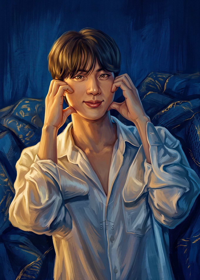 Digital Portrait of Jin from BTS