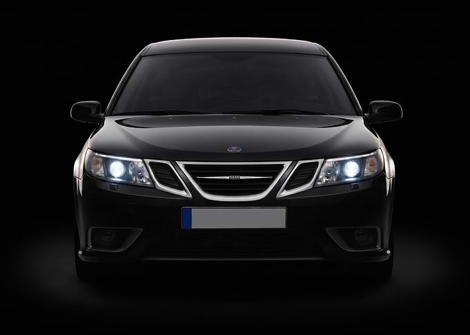 Black Saab Sedan