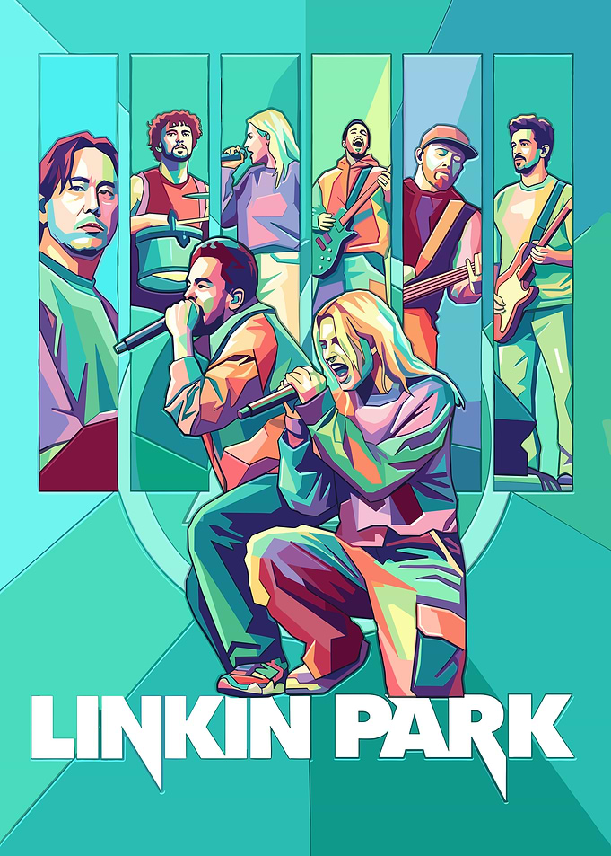 Linkin Park Pop Art Poster
