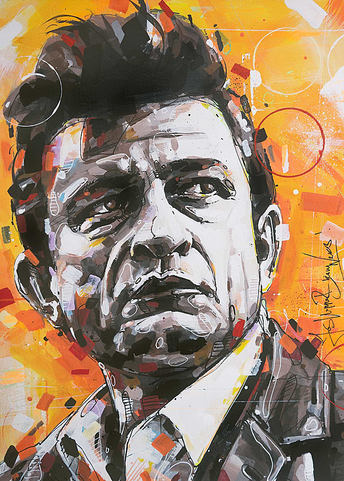 Johnny Cash Abstract Portrait