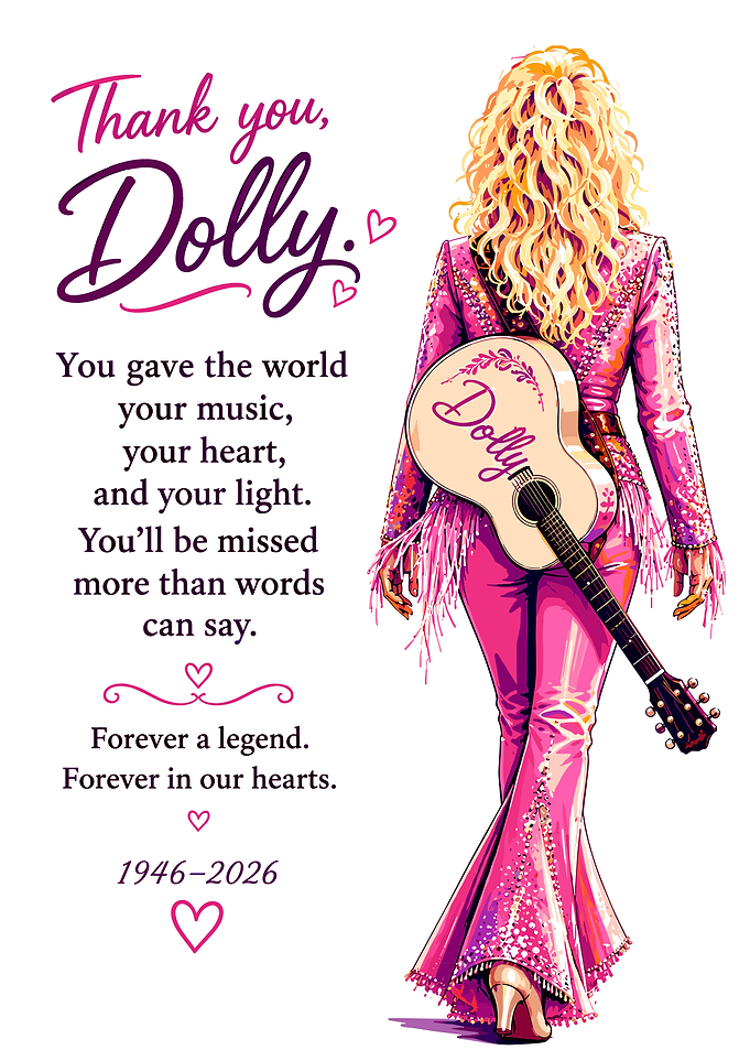 Dolly Parton Tribute Memorial Poster