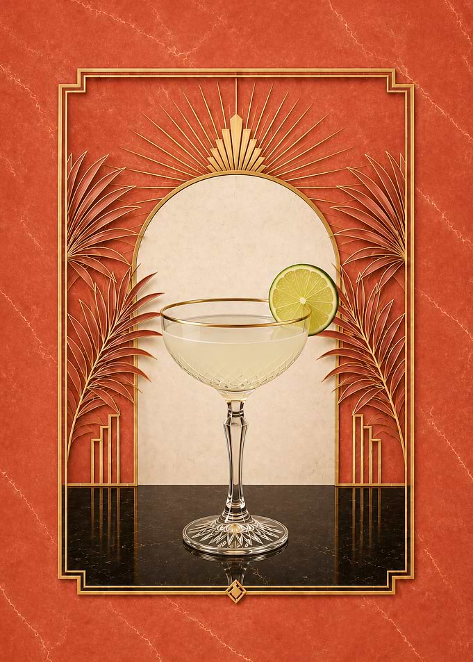 Art Deco Daiquiri Cocktail