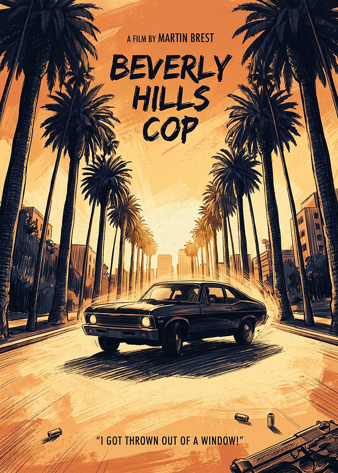Beverly Hills Cop Movie Action Comedy Print