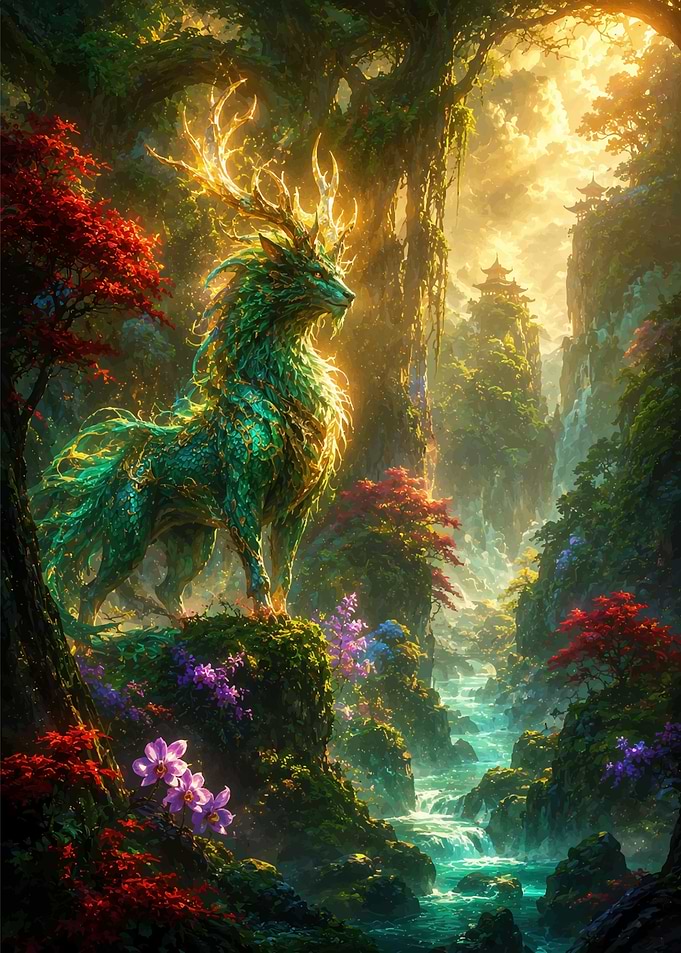 Majestic Mythical Forest Guardian