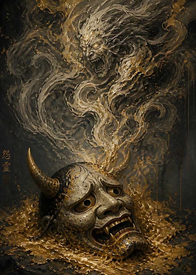 Hannya Mask with Ethereal Spirit