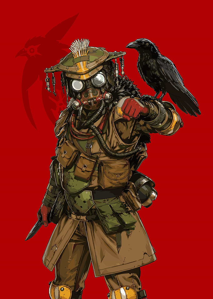 Bloodhound from Apex Legends Pixel Art