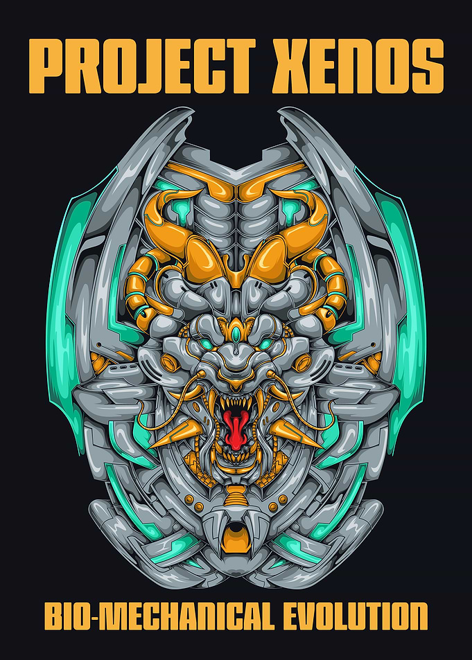 Project Xenos Bio-Mechanical Dragon Illustration