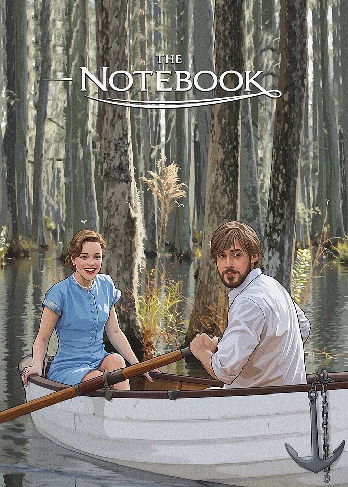 The Notebook Movie Poster Illustration
