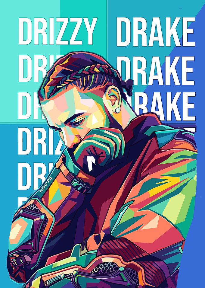 Drake WPAP Pop Art Portrait