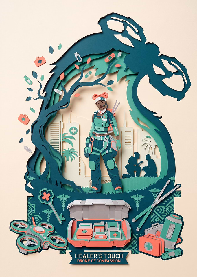 Apex Legends Lifeline Paper Art