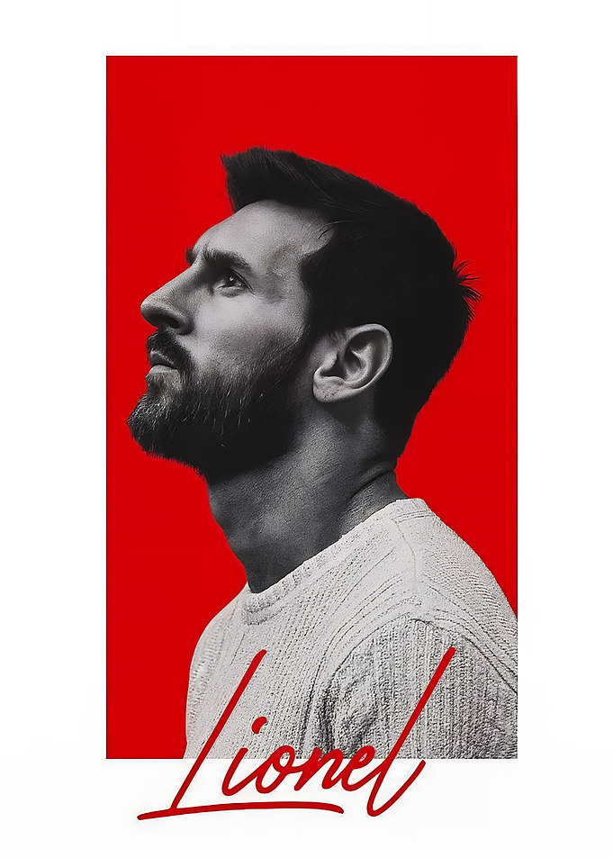 Lionel Messi Minimalist Portrait