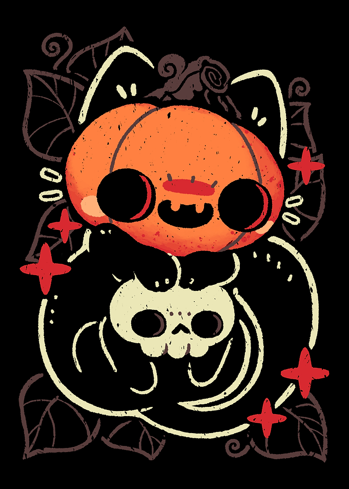 Cute Pumpkin Head Cat