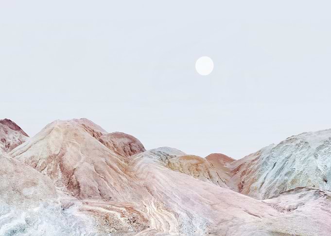 Pastel Colored Desert Landscape