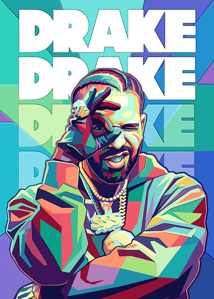 Drake Pop Art Portrait
