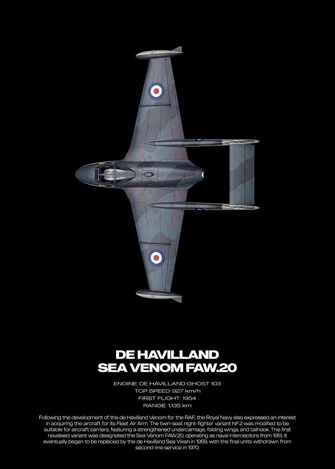 De Havilland Sea Venom FAW.20 Poster