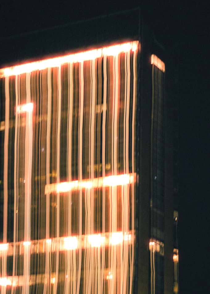 Light trails from Skyscraper Lights