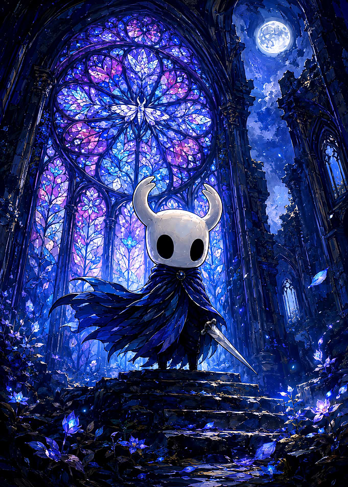 The Knight in Stained Glass Cathedral