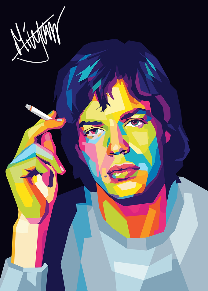 Mick Jagger WPAP Pop Art