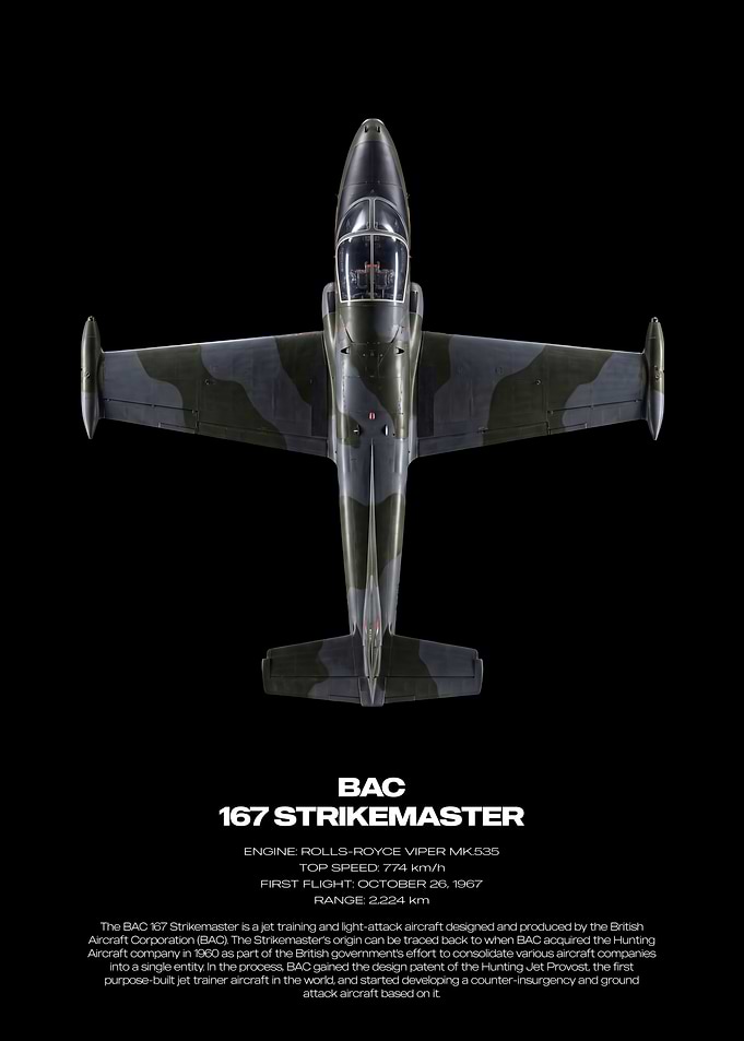 BAC 167 Strikemaster Aircraft Poster