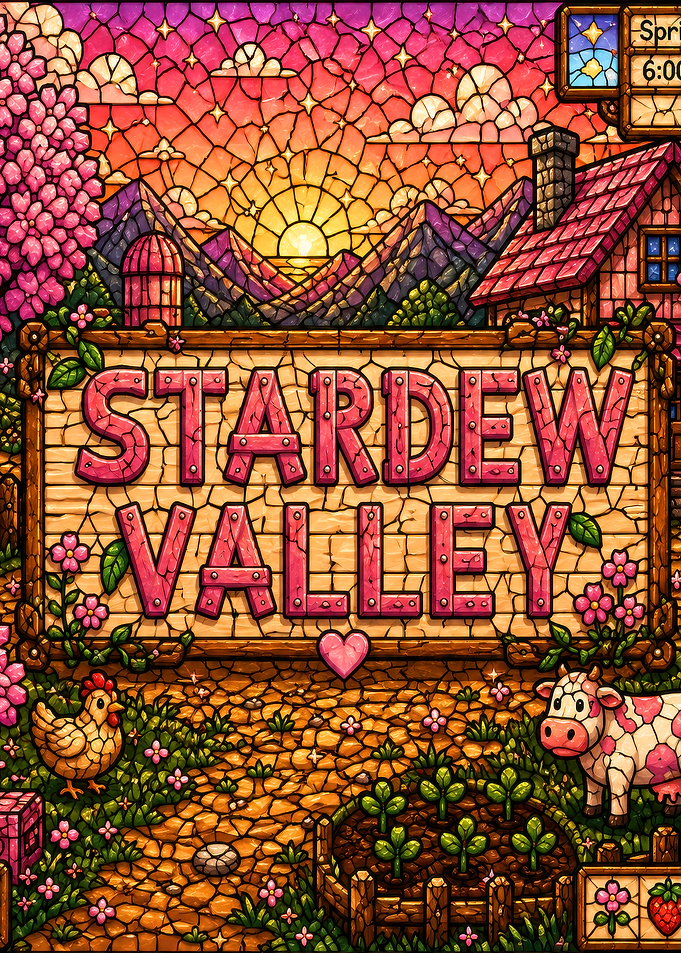 Stardew Valley Stained Glass Art